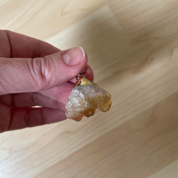 NWOT Raw natural citrine stone pendant - Picture 5 of 6